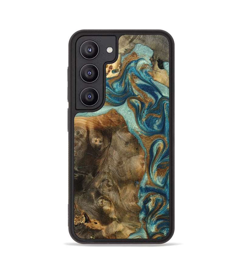 Galaxy S23 Wood Phone Case - Bowen (Teal & Gold, 798695)