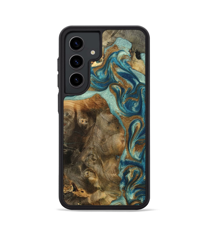 Galaxy S24 Wood Phone Case - Bowen (Teal & Gold, 798695)