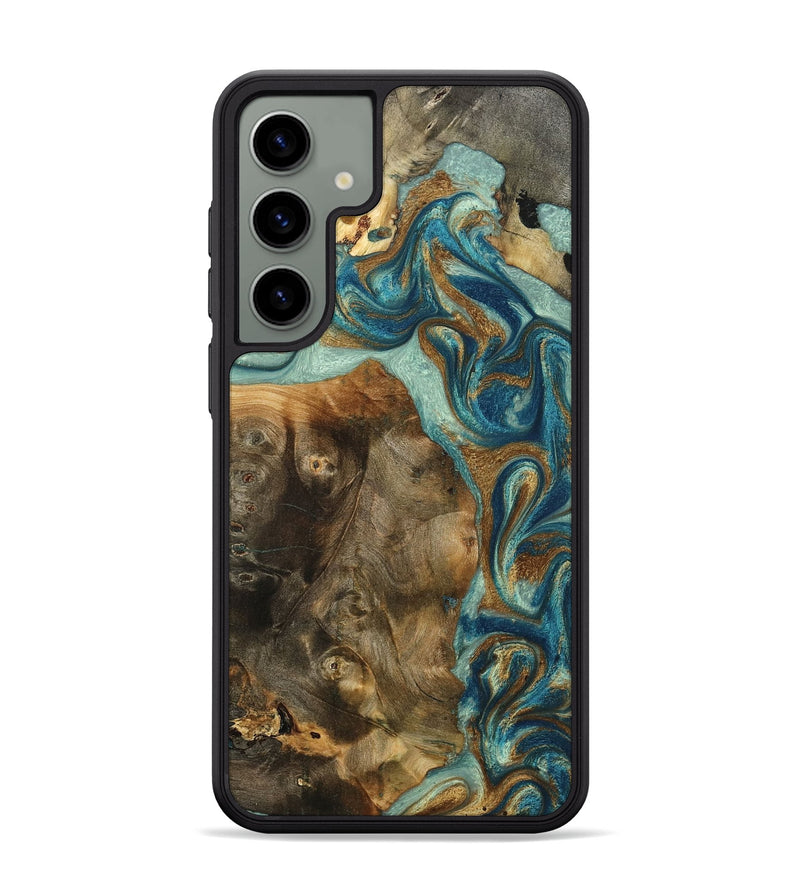 Galaxy S24 Plus Wood Phone Case - Bowen (Teal & Gold, 798695)