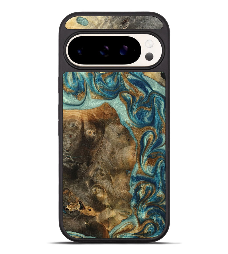 Pixel 9 Pro XL Wood Phone Case - Bowen (Teal & Gold, 798695)