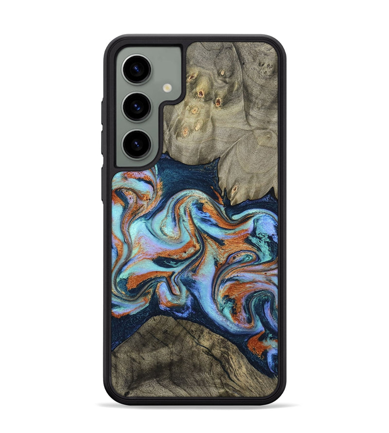 Galaxy S24 Plus Wood Phone Case - Helena (Teal & Gold, 798697)