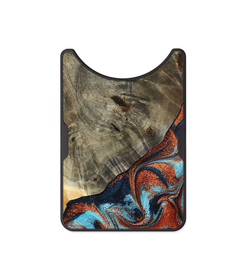 Alloy Wood Wallet - Mckayla (Teal & Gold, 798698)