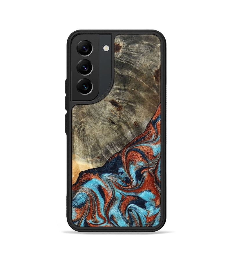 Galaxy S22 Wood Phone Case - Mckayla (Teal & Gold, 798698)