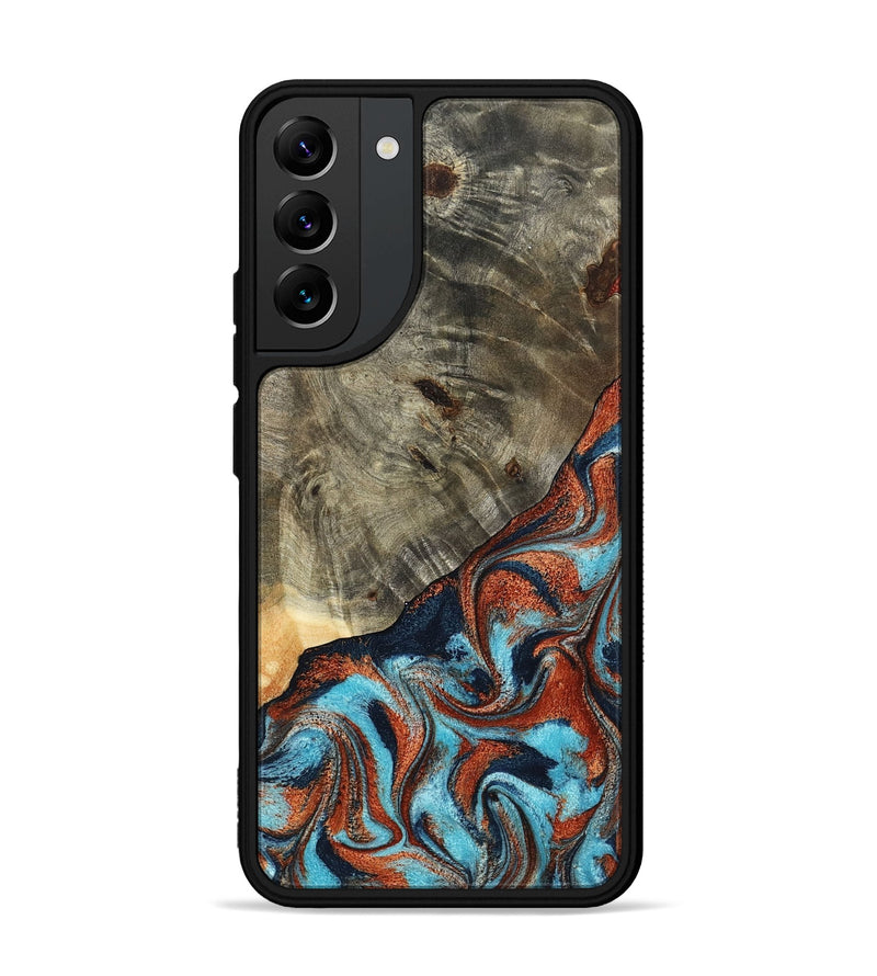 Galaxy S22 Plus Wood Phone Case - Mckayla (Teal & Gold, 798698)