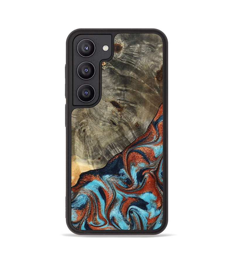 Galaxy S23 Wood Phone Case - Mckayla (Teal & Gold, 798698)