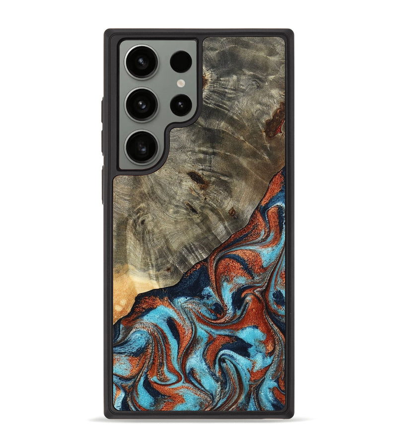 Galaxy S23 Ultra Wood Phone Case - Mckayla (Teal & Gold, 798698)