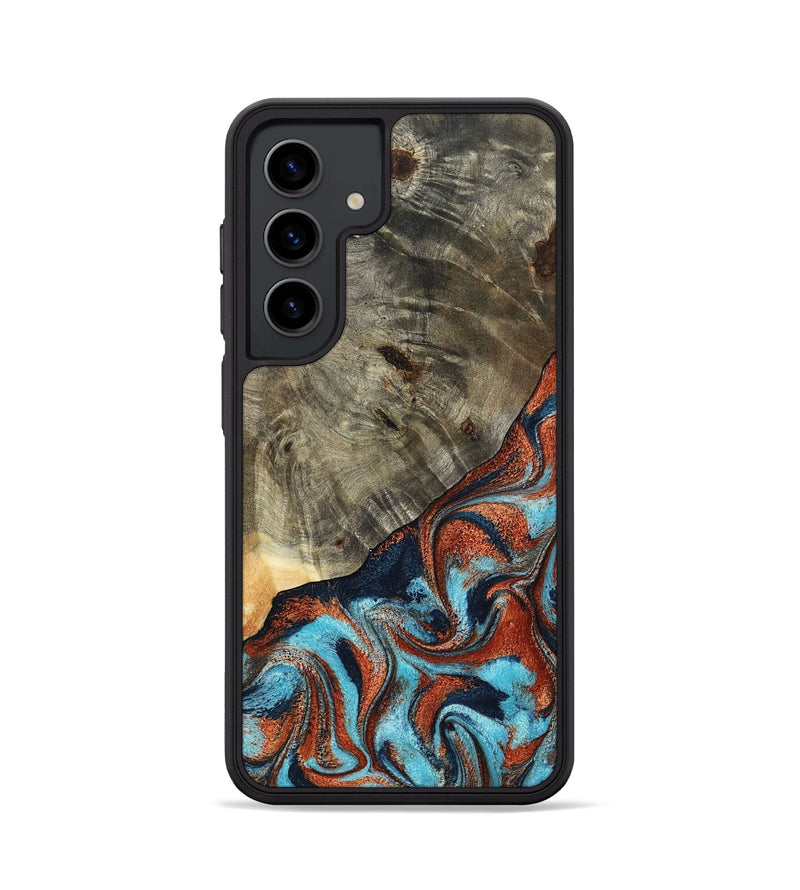 Galaxy S24 Wood Phone Case - Mckayla (Teal & Gold, 798698)