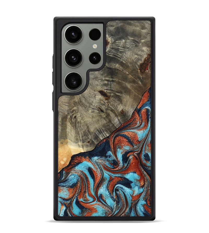 Galaxy S24 Ultra Wood Phone Case - Mckayla (Teal & Gold, 798698)