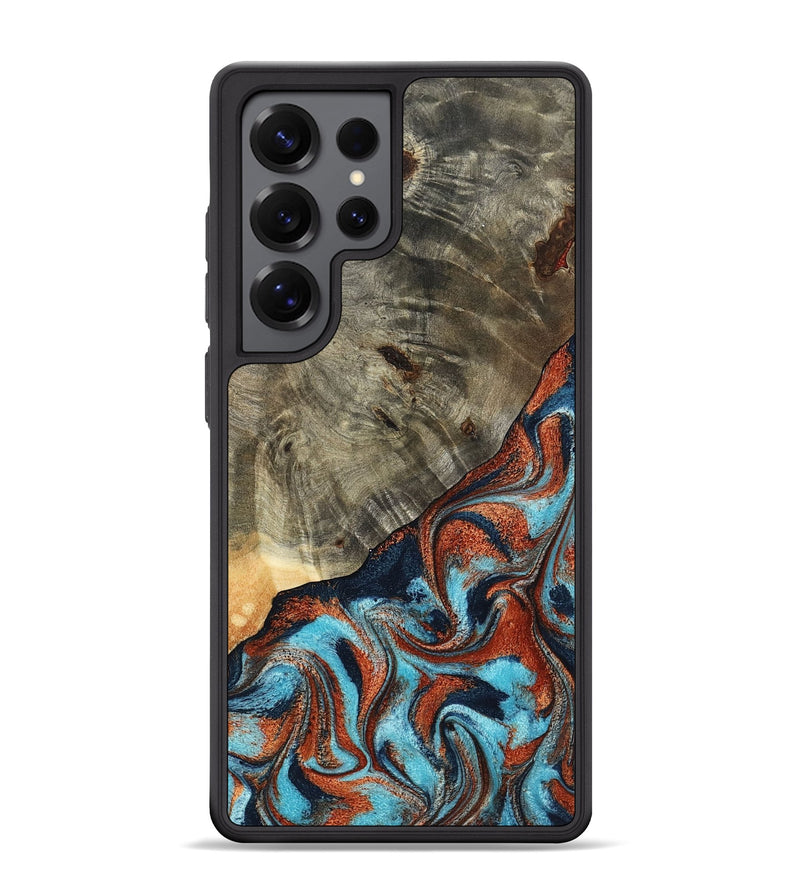 Galaxy S25 Ultra Wood Phone Case - Mckayla (Teal & Gold, 798698)