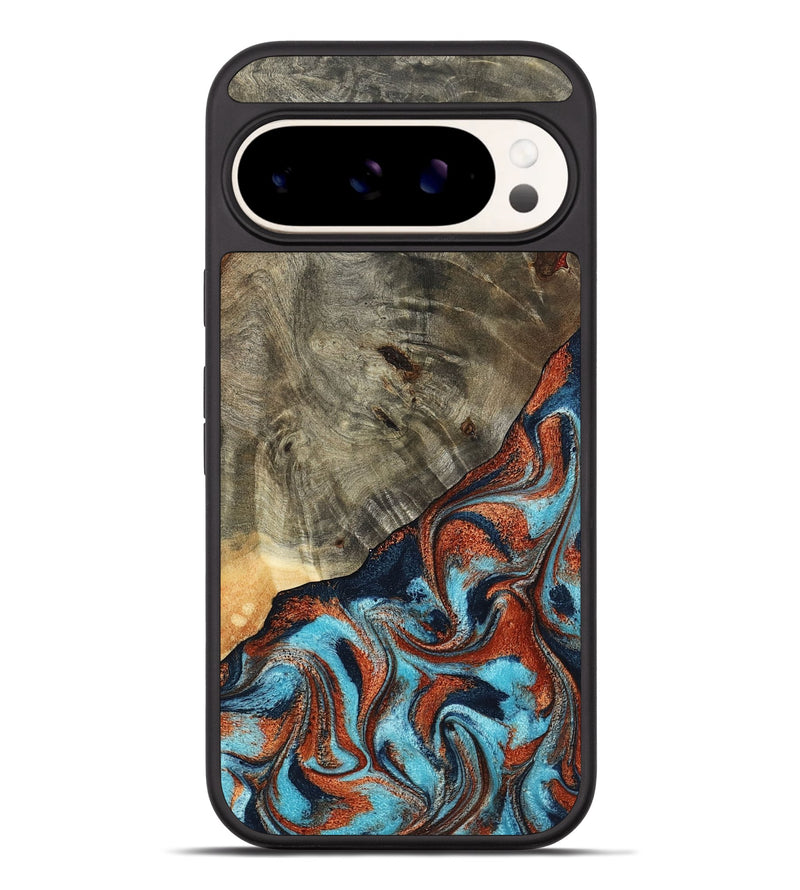 Pixel 9 Pro XL Wood Phone Case - Mckayla (Teal & Gold, 798698)