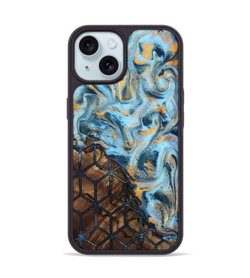iPhone 15 Wood Phone Case - Quinten (Pattern, 798703)