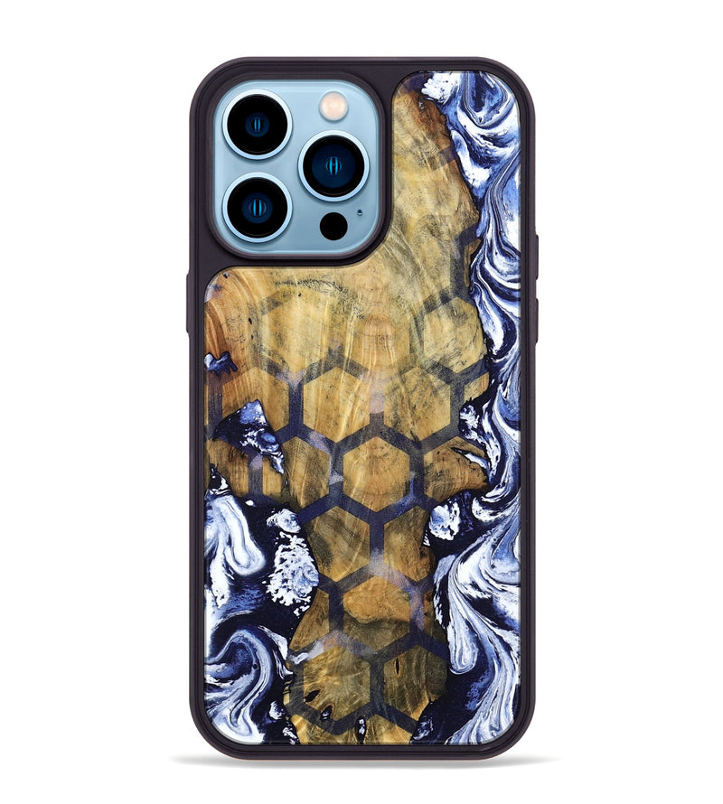 iPhone 14 Pro Max Wood Phone Case - Hamza (Pattern, 798726)