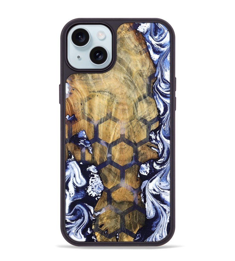 iPhone 15 Plus Wood Phone Case - Hamza (Pattern, 798726)