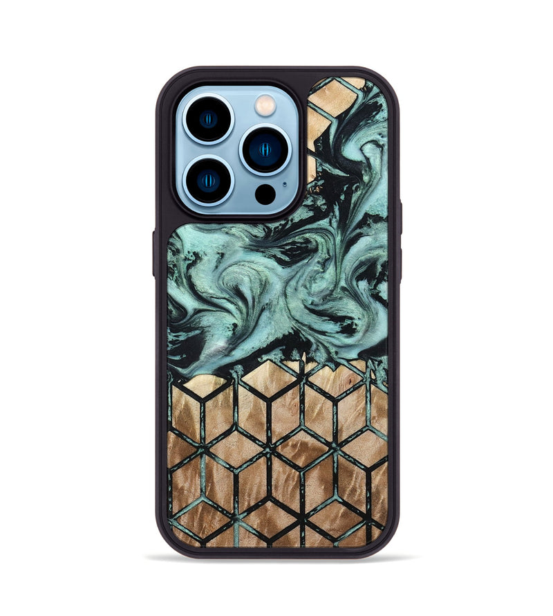 iPhone 14 Pro Wood Phone Case - Soleil (Pattern, 798730)