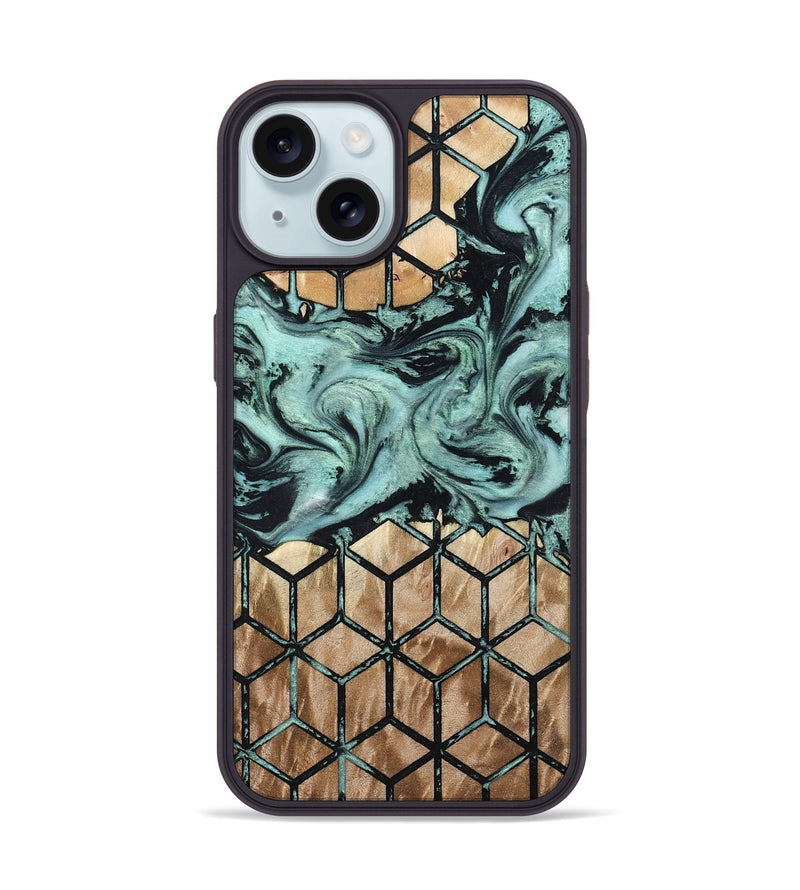 iPhone 15 Wood Phone Case - Soleil (Pattern, 798730)