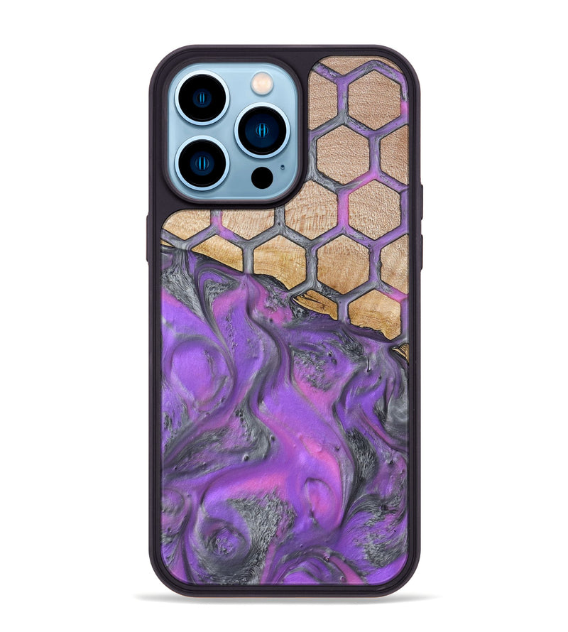 iPhone 14 Pro Max Wood Phone Case - Malayah (Pattern, 798732)