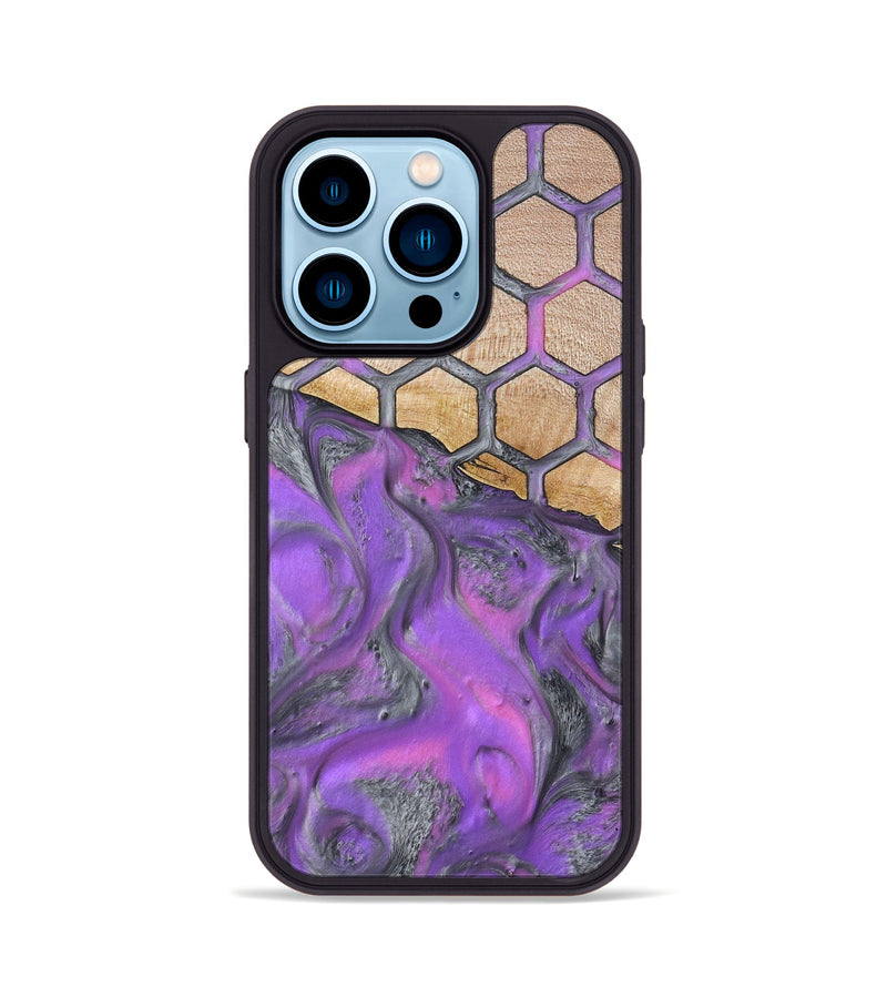 iPhone 14 Pro Wood Phone Case - Malayah (Pattern, 798732)