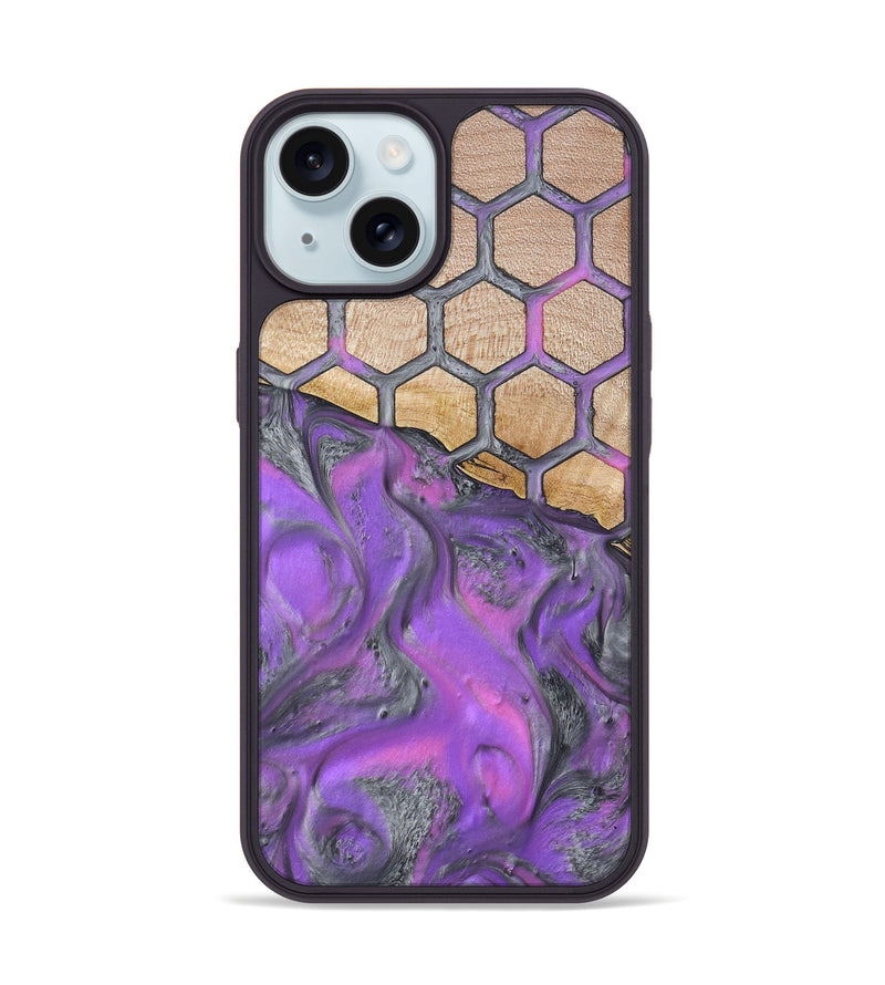 iPhone 15 Wood Phone Case - Malayah (Pattern, 798732)