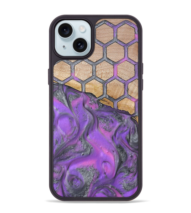iPhone 15 Plus Wood Phone Case - Malayah (Pattern, 798732)