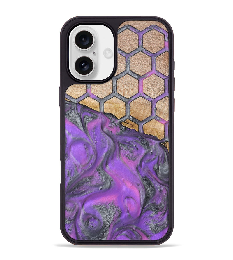 iPhone 16 Plus Wood Phone Case - Malayah (Pattern, 798732)