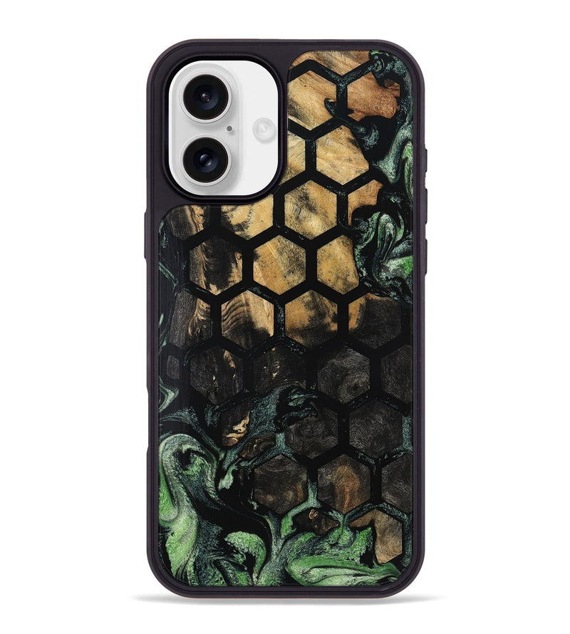 iPhone 16 Plus Wood Phone Case - Newt (Pattern, 798888)