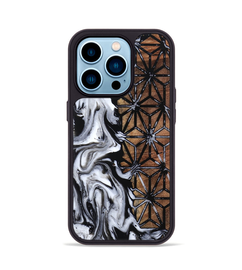 iPhone 14 Pro Wood Phone Case - Lizette (Pattern, 798890)