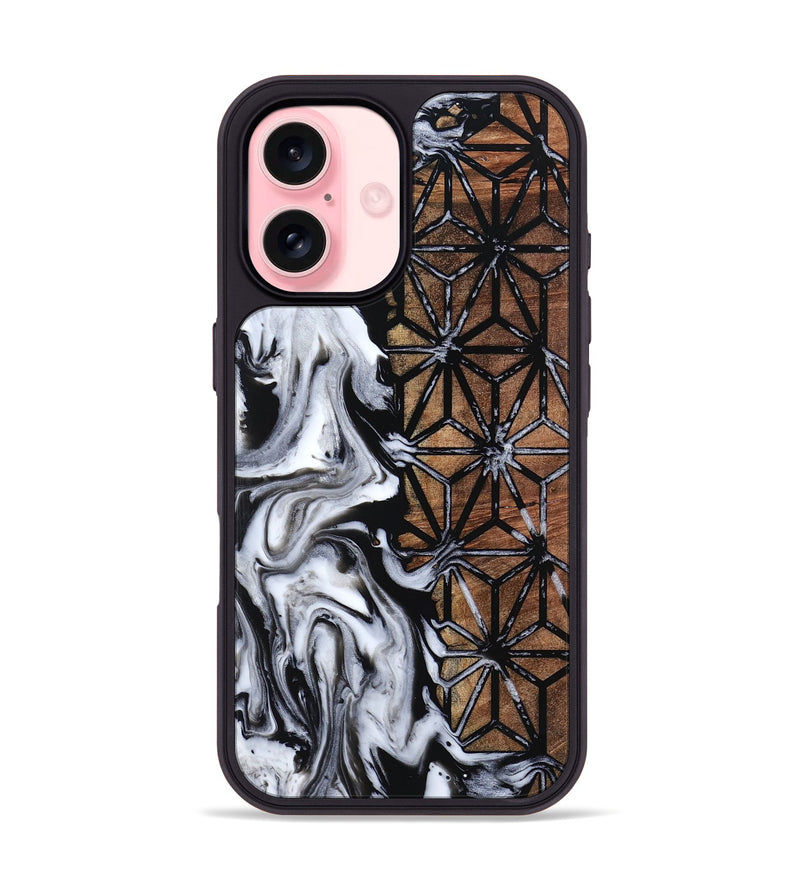 iPhone 16 Wood Phone Case - Lizette (Pattern, 798890)