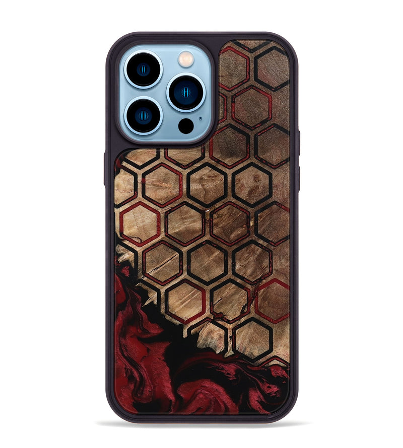 iPhone 14 Pro Max Wood Phone Case - Trisha (Pattern, 798899)