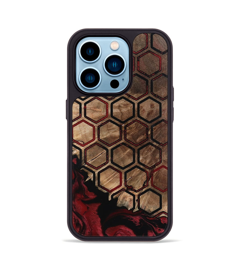 iPhone 14 Pro Wood Phone Case - Trisha (Pattern, 798899)