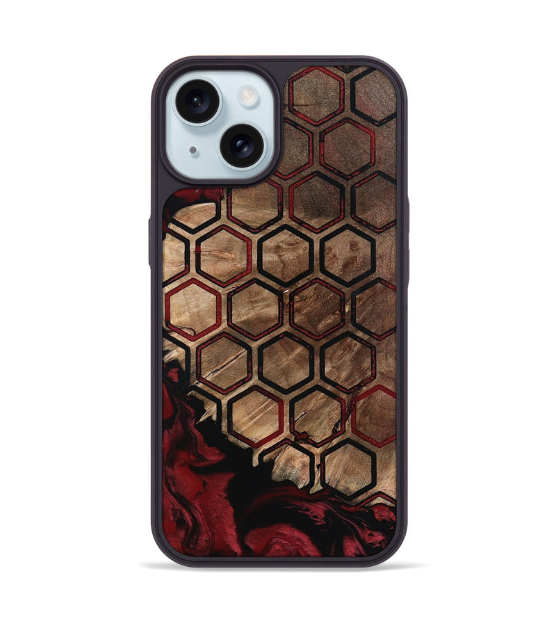 iPhone 15 Wood Phone Case - Trisha (Pattern, 798899)