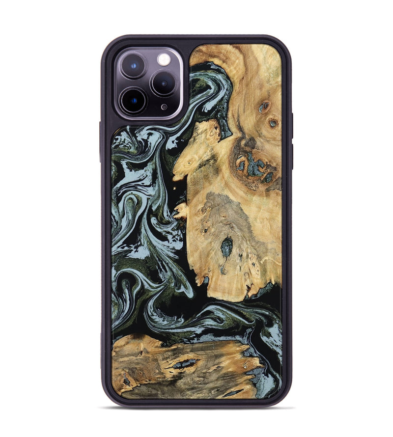 iPhone 11 Pro Max Wood Phone Case - Melba (Green, 798909)