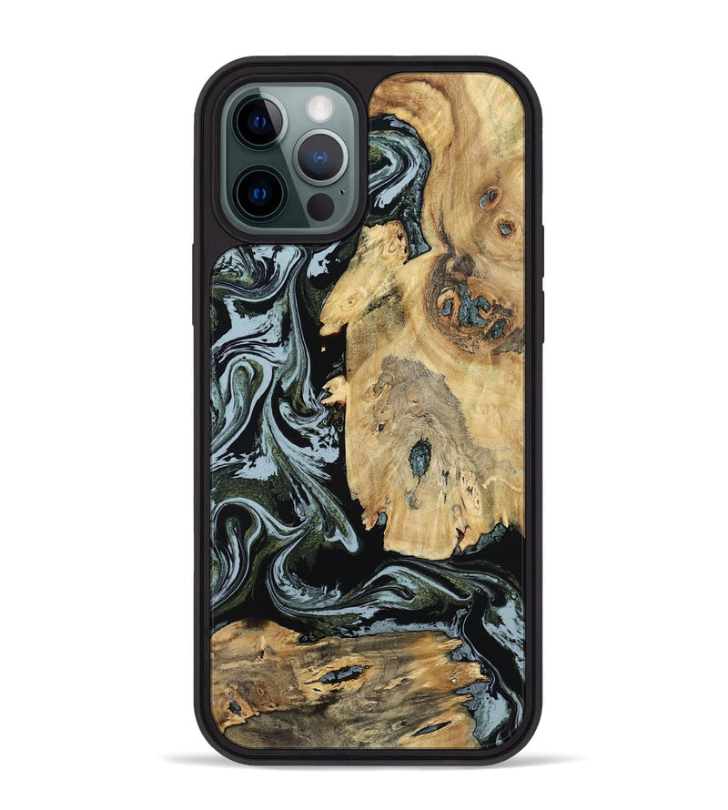 iPhone 12 Pro Max Wood Phone Case - Melba (Green, 798909)