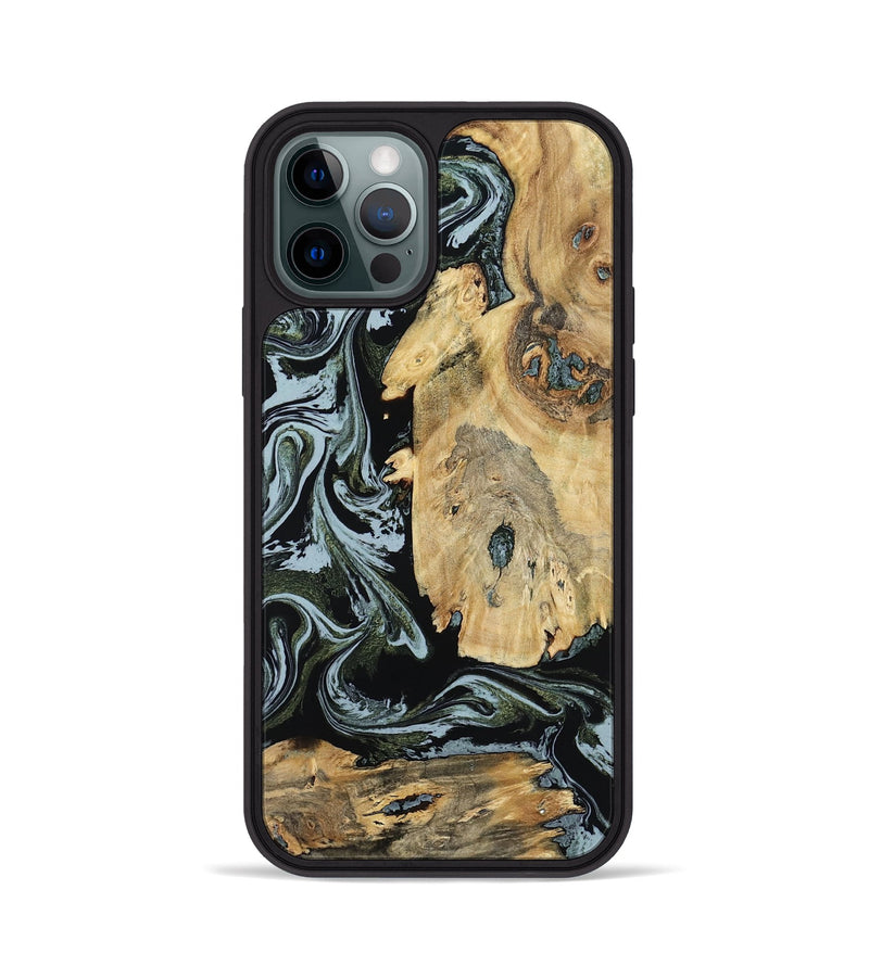 iPhone 12 Pro Wood Phone Case - Melba (Green, 798909)