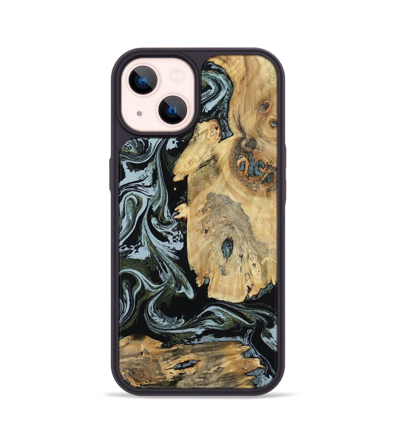 iPhone 14 Wood Phone Case - Melba (Green, 798909)