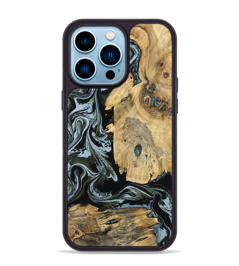 iPhone 14 Pro Max Wood Phone Case - Melba (Green, 798909)