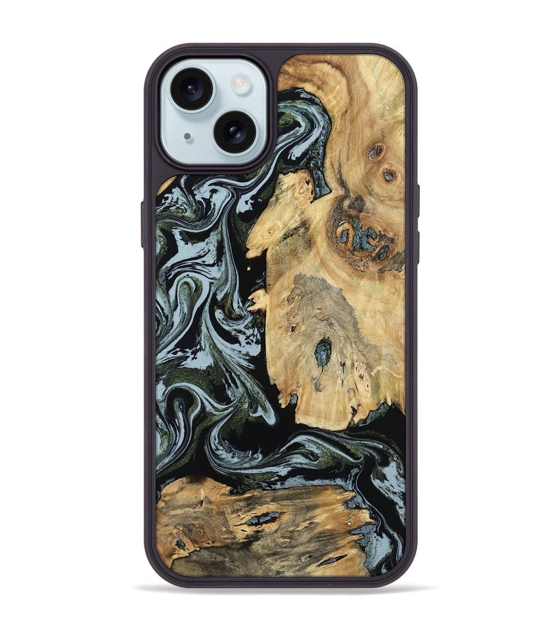 iPhone 15 Plus Wood Phone Case - Melba (Green, 798909)