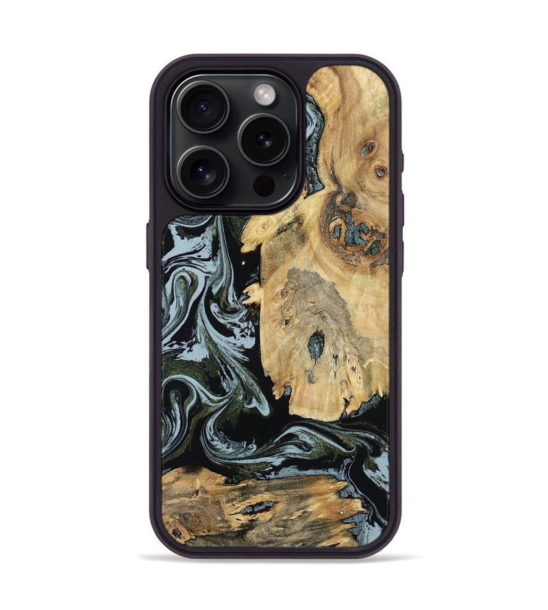 iPhone 15 Pro Wood Phone Case - Melba (Green, 798909)