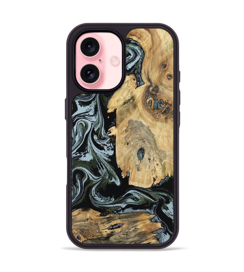 iPhone 16 Wood Phone Case - Melba (Green, 798909)