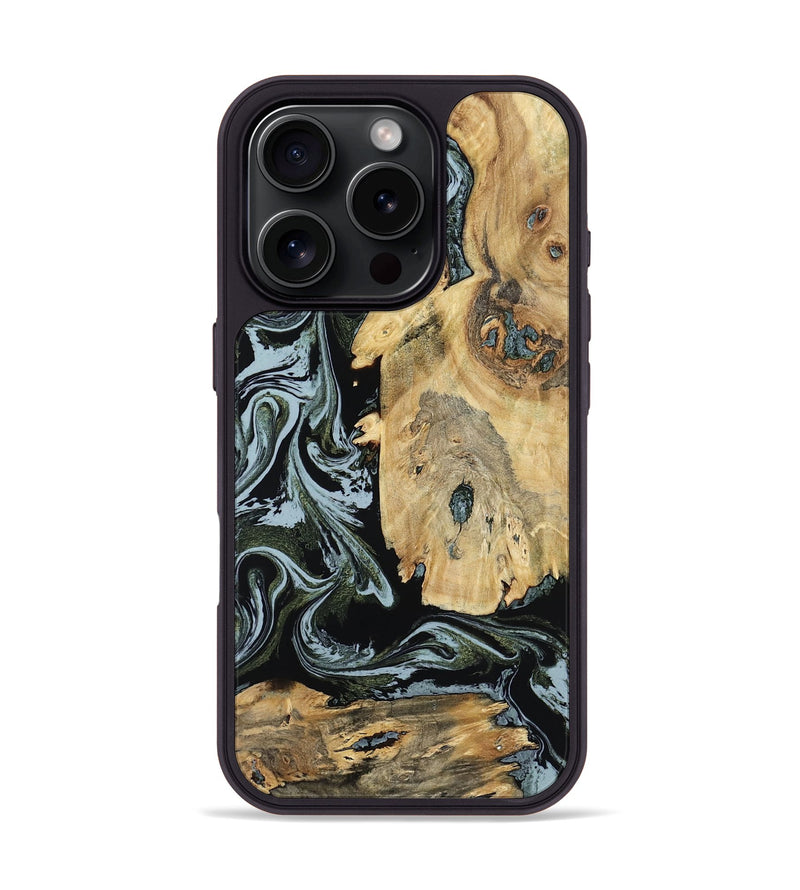 iPhone 16 Pro Wood Phone Case - Melba (Green, 798909)