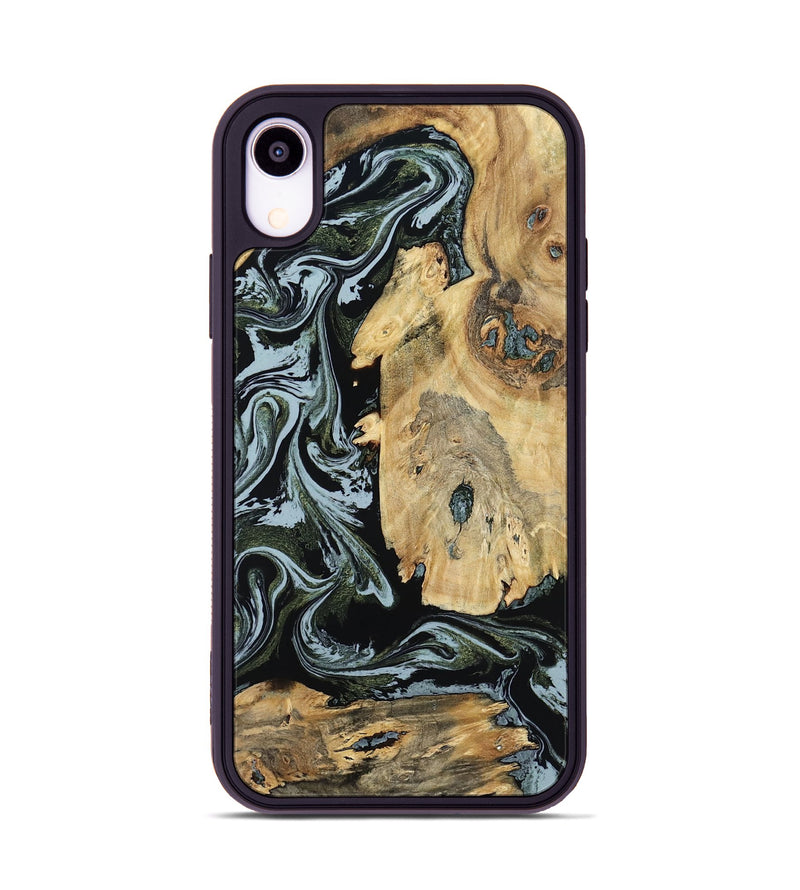 iPhone Xr Wood Phone Case - Melba (Green, 798909)