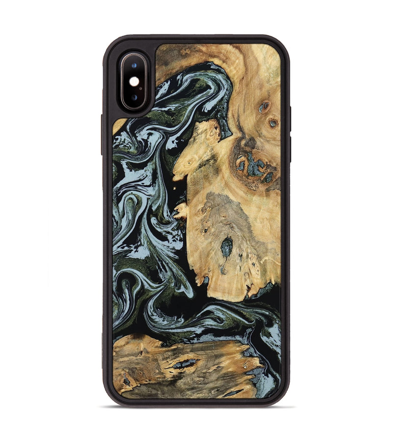iPhone Xs Max Wood Phone Case - Melba (Green, 798909)