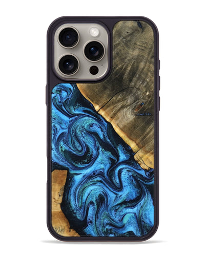 iPhone 16 Pro Max Wood Phone Case - Marlys (Blue, 798911)