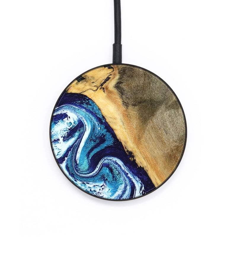 Circle Wood Wireless Charger - Ollie (Blue, 798913)