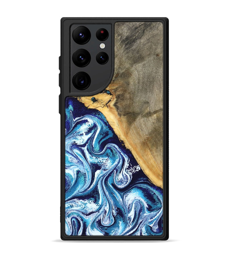 Galaxy S22 Ultra Wood Phone Case - Ollie (Blue, 798913)
