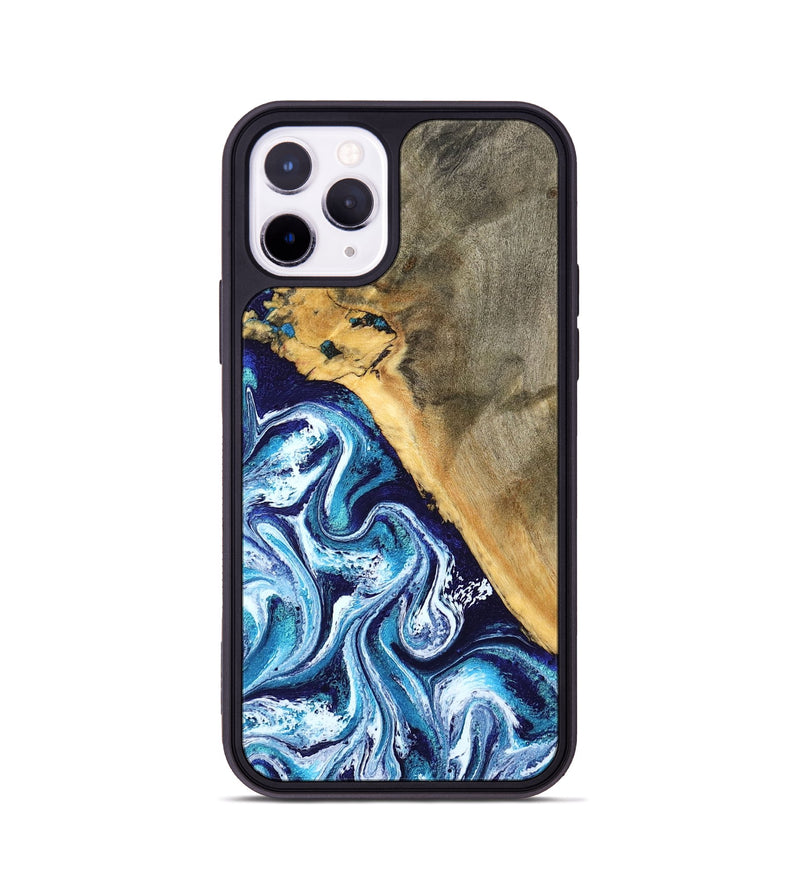 iPhone 11 Pro Wood Phone Case - Ollie (Blue, 798913)