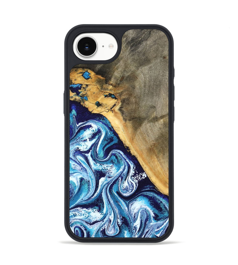 iPhone 16e Wood Phone Case - Ollie (Blue, 798913)