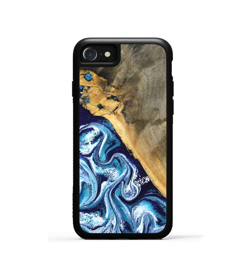 iPhone SE Wood Phone Case - Ollie (Blue, 798913)