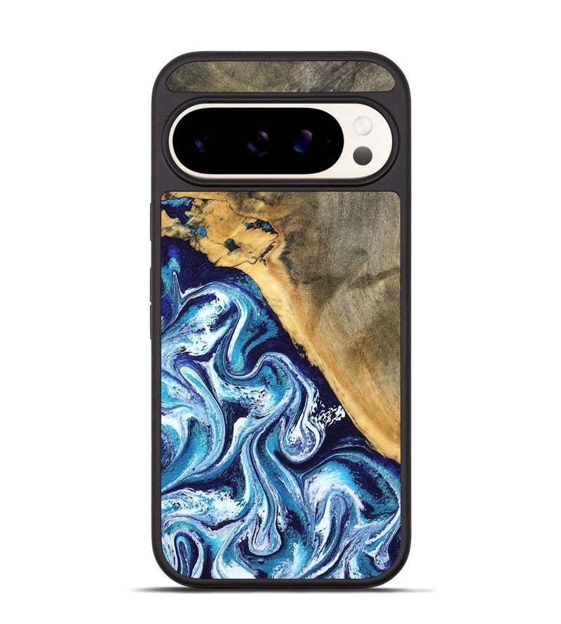 Pixel 9 Wood Phone Case - Ollie (Blue, 798913)