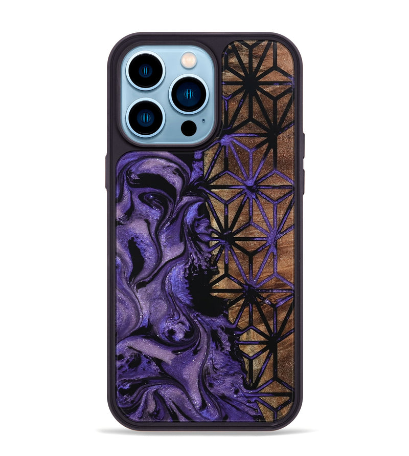 iPhone 14 Pro Max Wood Phone Case - Matie (Pattern, 798927)