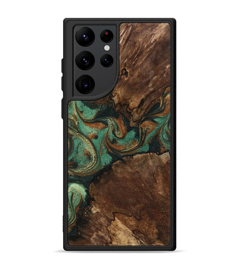 Galaxy S22 Ultra Wood Phone Case - Madyson (Green, 798932)